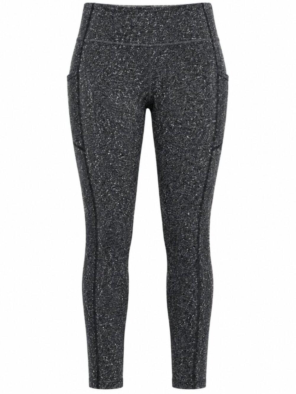 🍋 2/50 Lululemon Lead The Pack Tight Black White Splatter Leggings Size 6